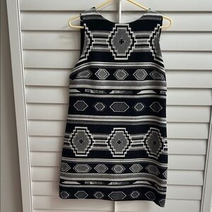 Alice + Olivia Black and White Geometric Mini Dress